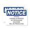 Signmission Posted Logging In Progress No Trespassing OSHA Notice Sign, Plastic, 10in W x 7in L, 2PK OS-2PACK-NS-P-710-L-17717 - alternate 1